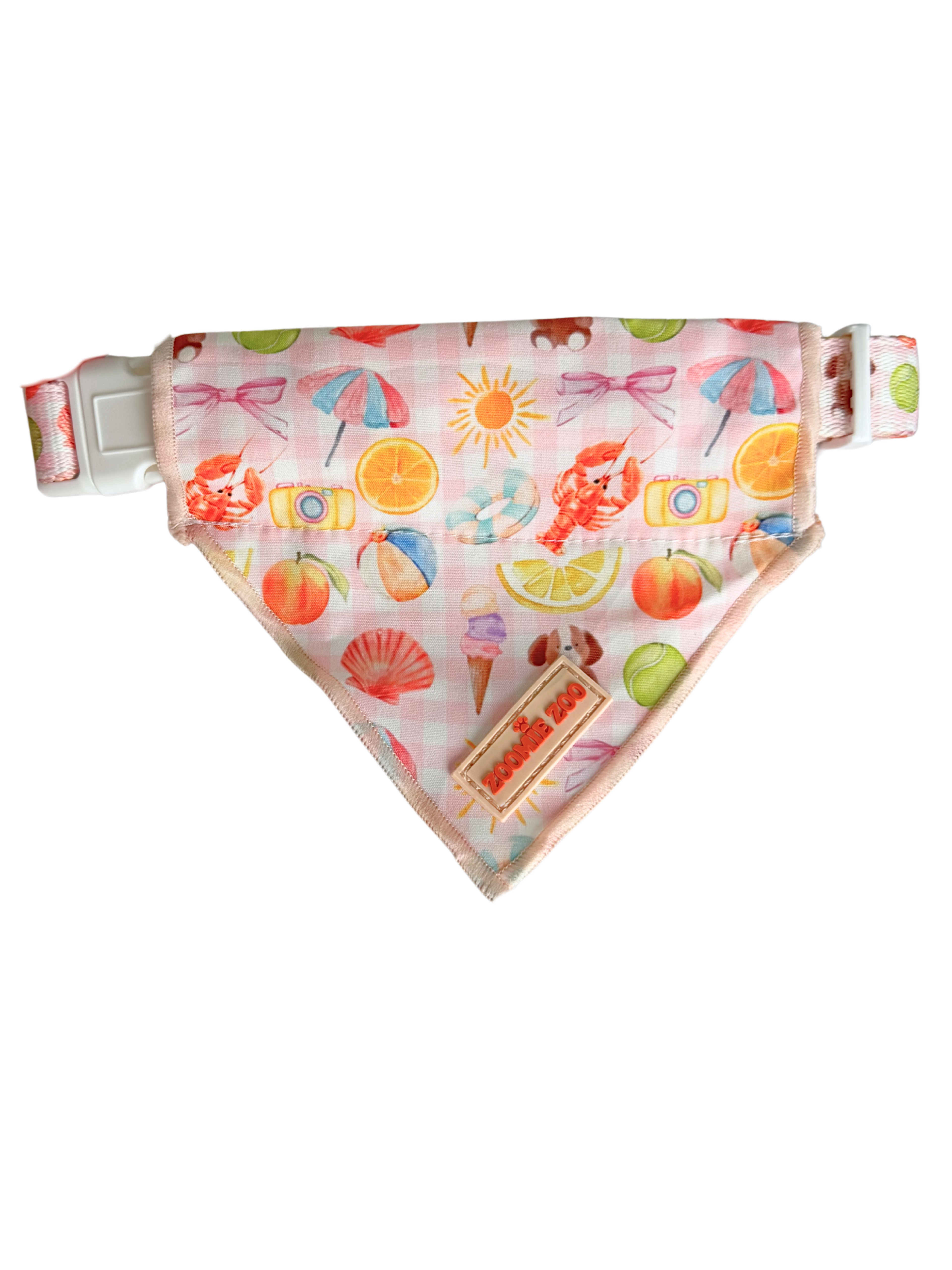 Paws in Positano (Pink) - Dog Over-The-Collar Bandana
