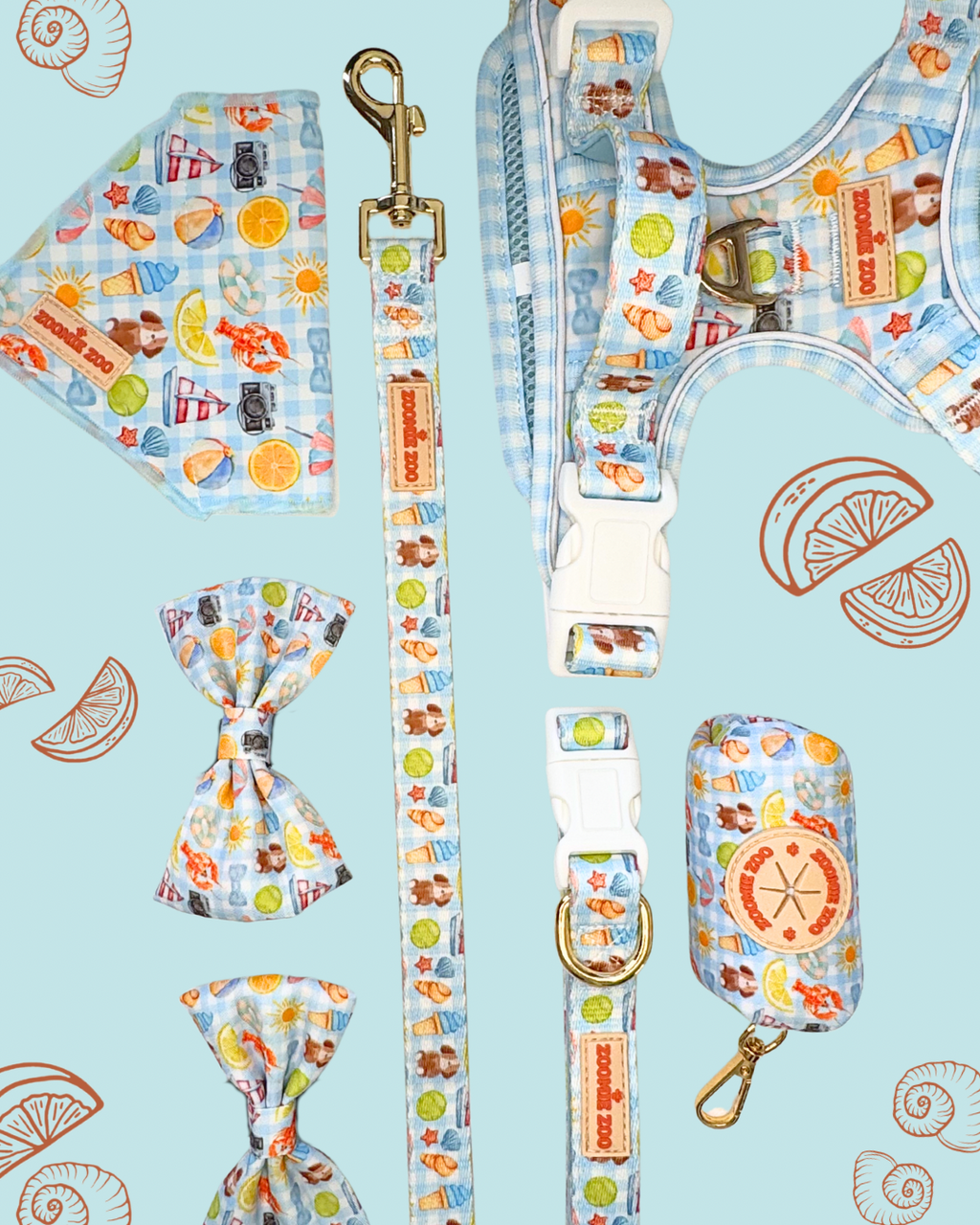 Paws in Positano (Blue) - Dog Adventure Harness